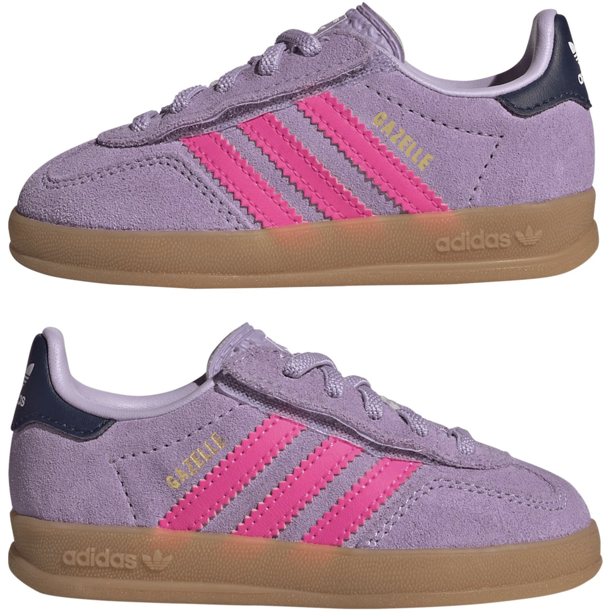 adidas Originals Powder Plum/Lucid Pink/Gum 2 Gazelle Indoor Cf El I Sneakers