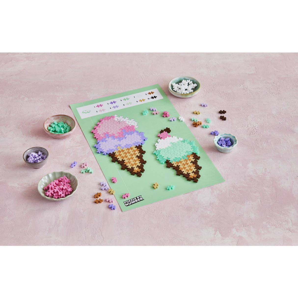 Plus-Plus Puzzle By Number Ice Cream Cones 250pcs