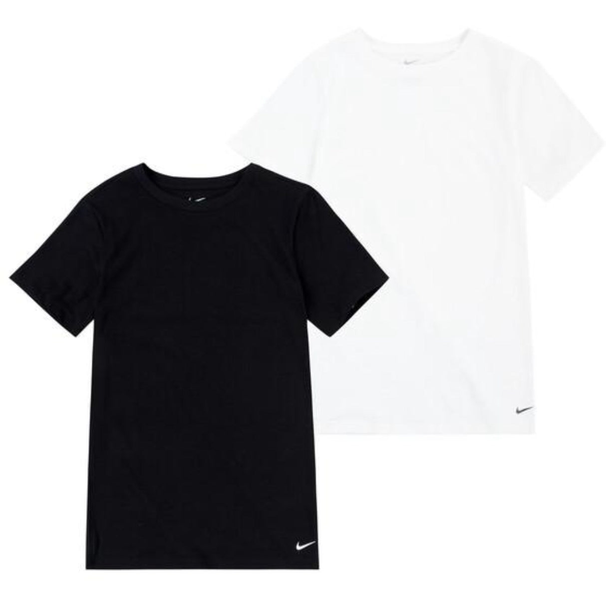 NIKE Black/White Boys 2-Pack Crew Undershirt