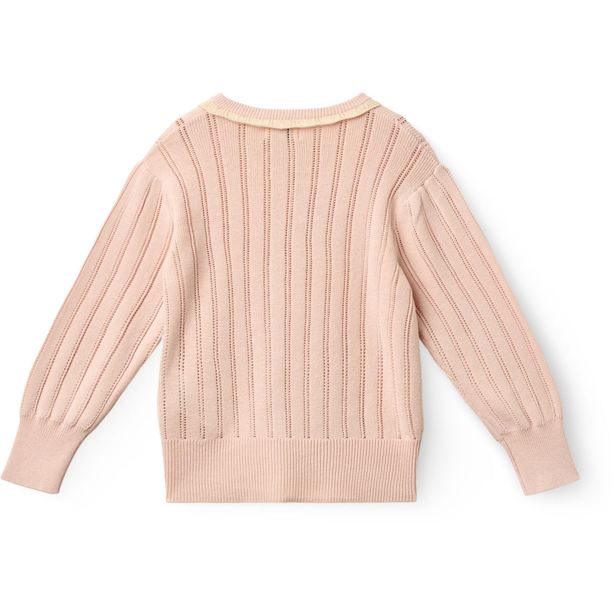 COPENHAGEN COLORS Dusty Rose Comb. Knitted Pointelle Cardigan