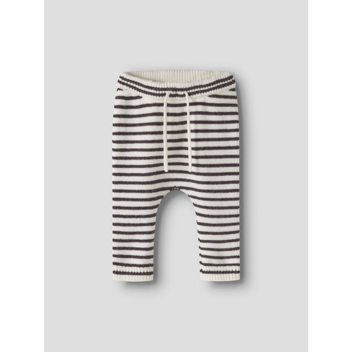 Name It Antique White Chocolate Plum Nbmostripe Knit Pants