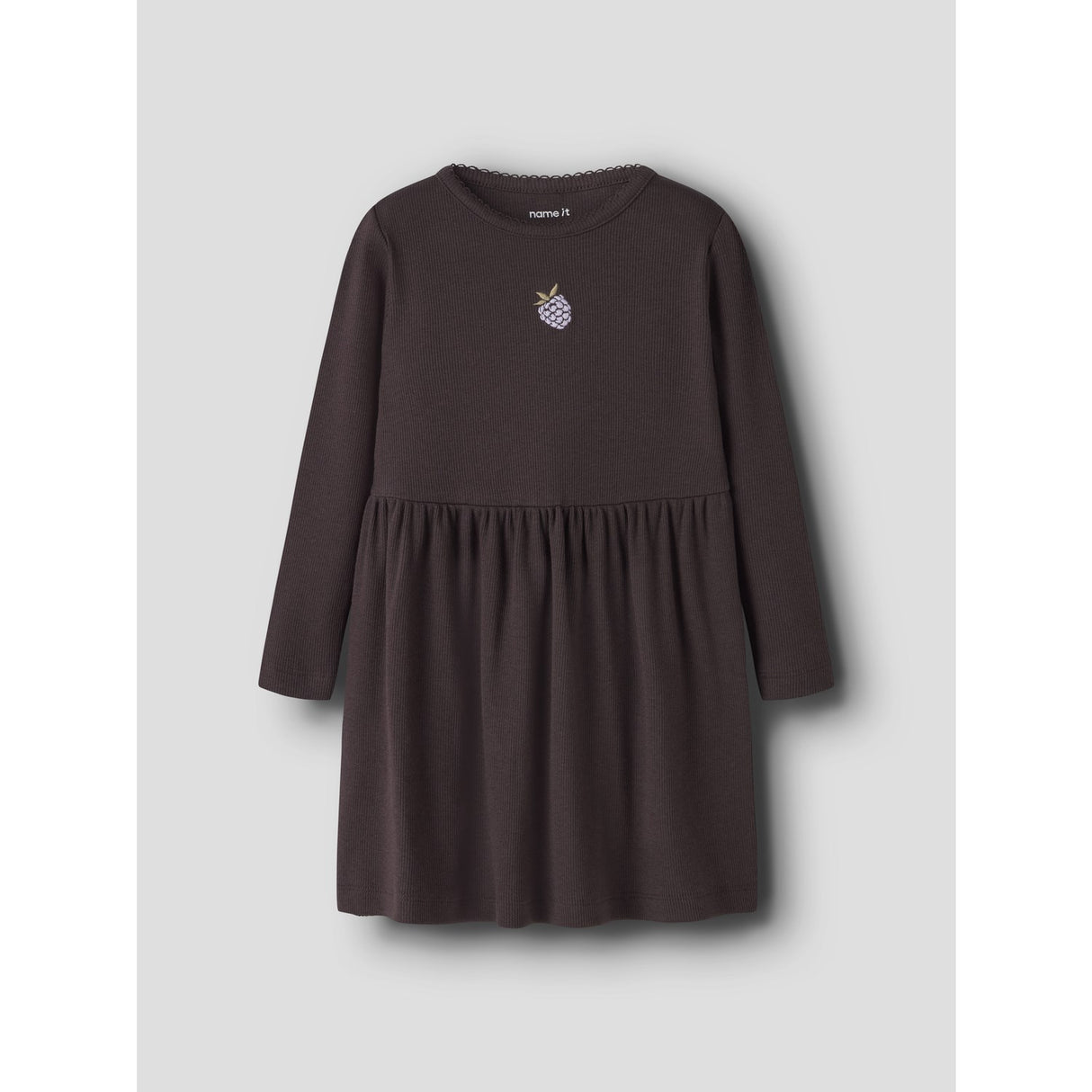 Name It Chocolate Plum Nmfonaya Ls Slim Dress Box