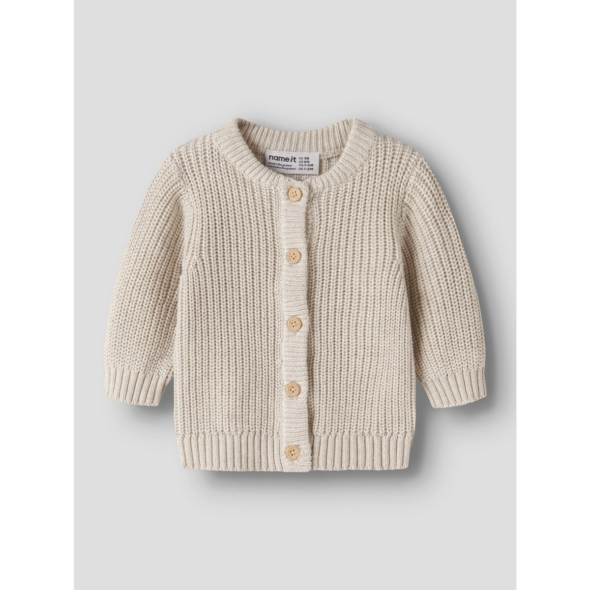 Name It Peyote Melange Nbnomark Ls Knit Card