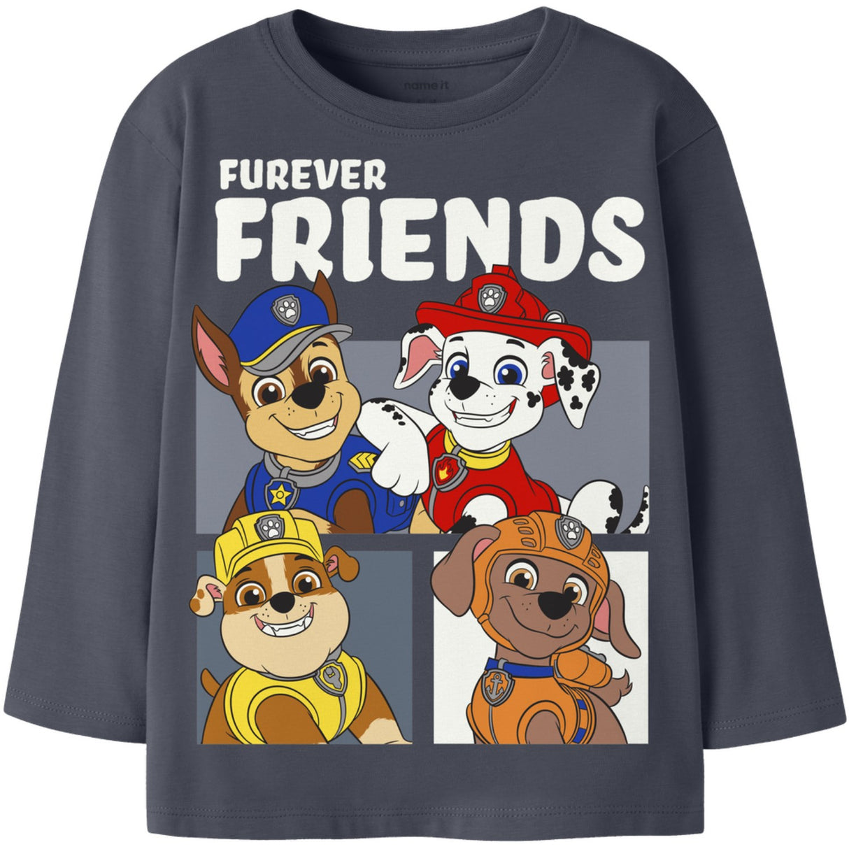 Name It Ombre Blue Nmmandreas Paw Ls Nreg Top Cplg