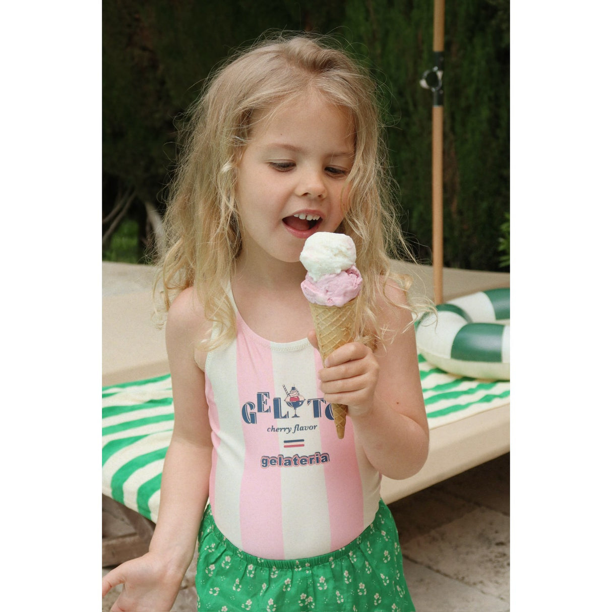 Konges Sløjd Candy Rose Stripe Pomia Swimsuit Grs