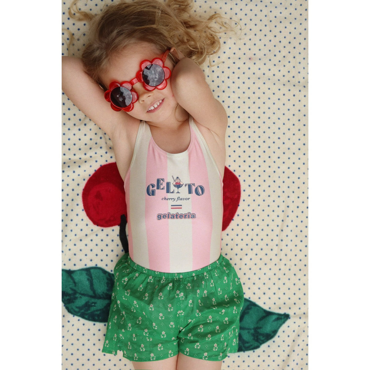 Konges Sløjd Candy Rose Stripe Pomia Swimsuit Grs