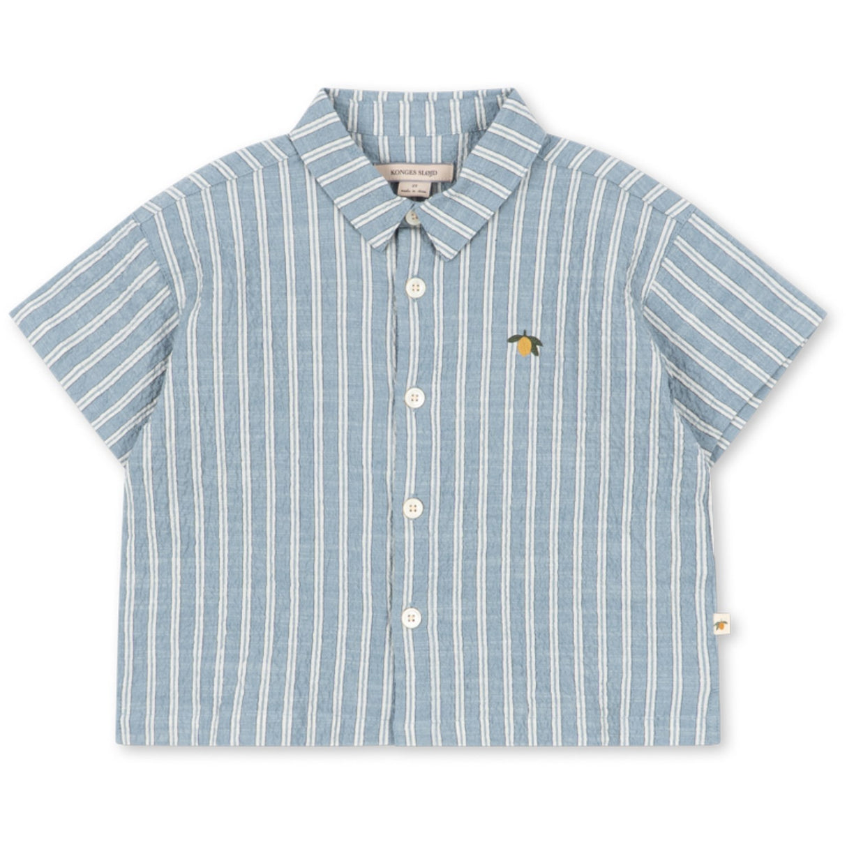 Konges Sløjd Trio Bleu Stripe Elliot Ss Shirt Gots