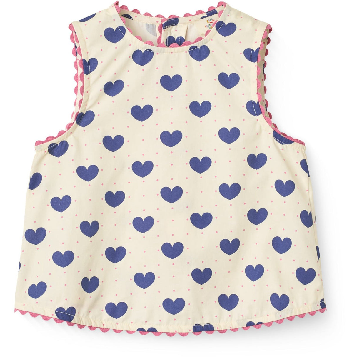 COPENHAGEN COLORS Heart Aop Ocean X Luksusbaby Heart And Dots Blouse W Short Set