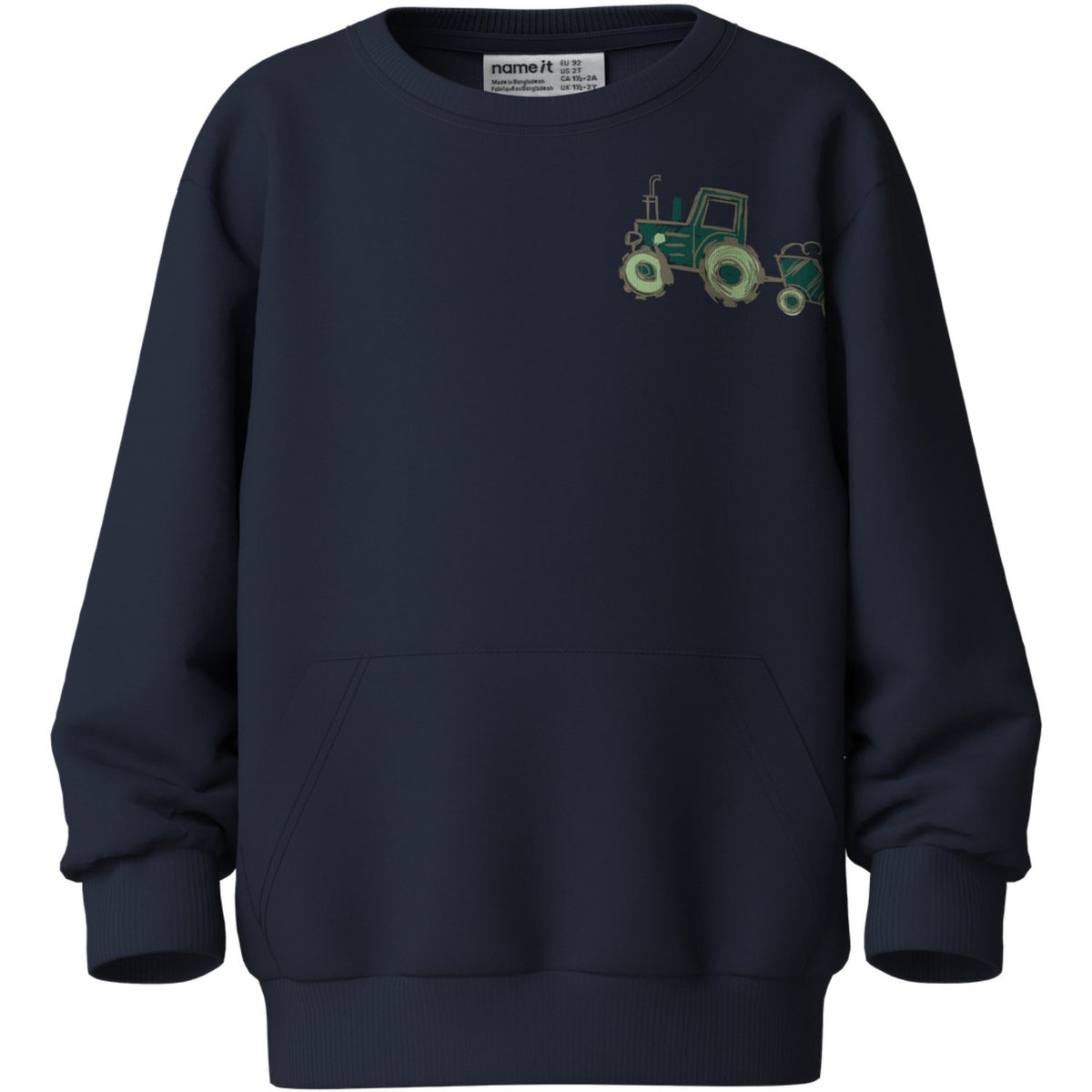Name It Navy Blazer Tractor Green Nmmvugo Ls Nreg Sweat Bru