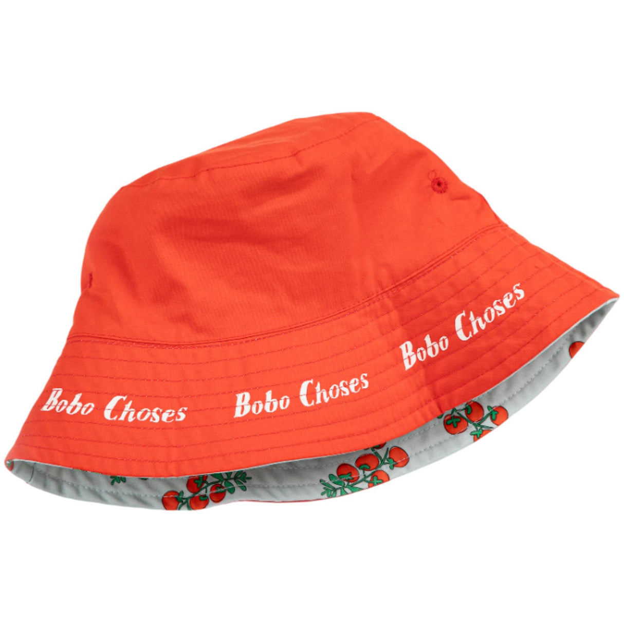 Bobo Choses Red Juicy Tomatoes All Over Reversible Hat