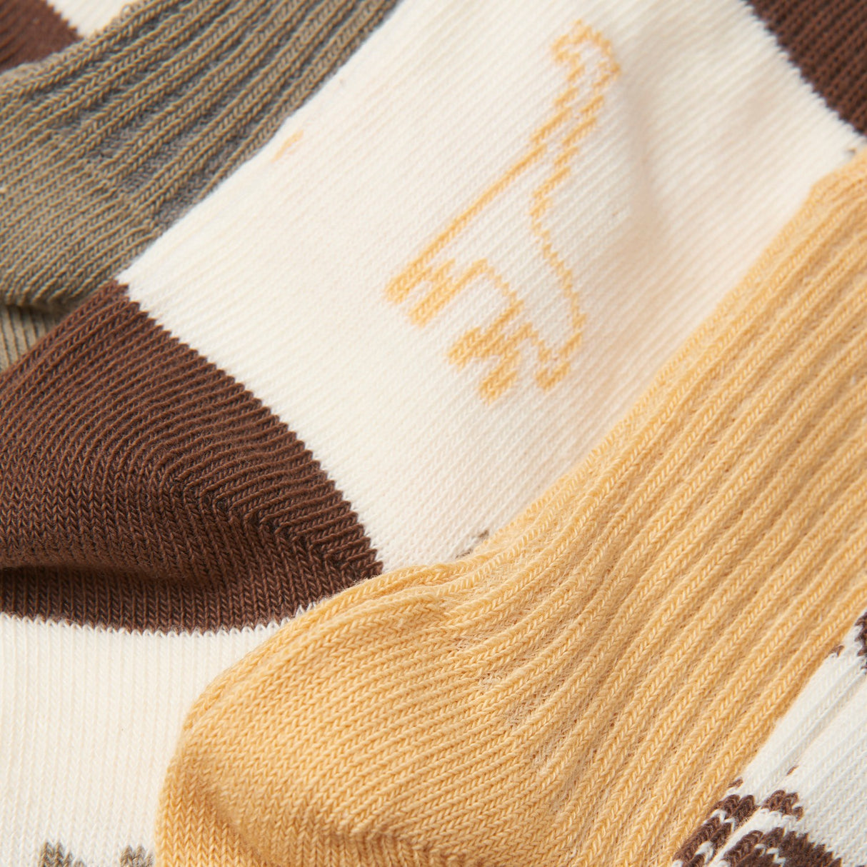 Minymo Cocoa Brown Socks W. Pattern 5-Pack