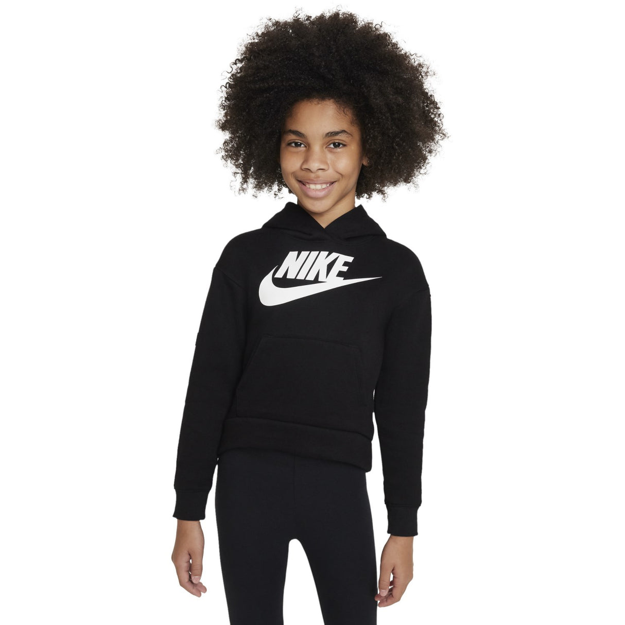 NIKE Black Club Fleece High Low Hoodie