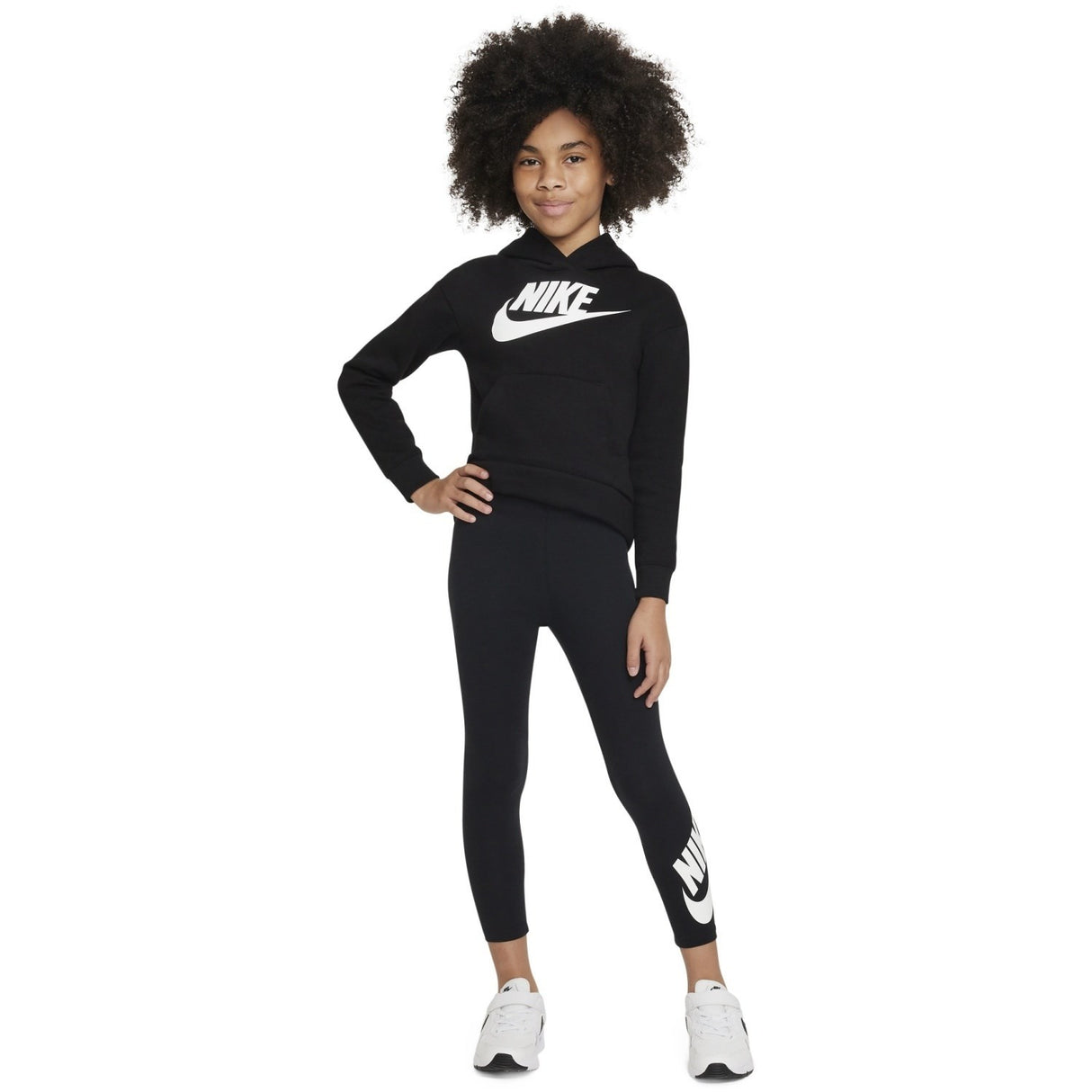 NIKE Black Club Fleece High Low Hoodie