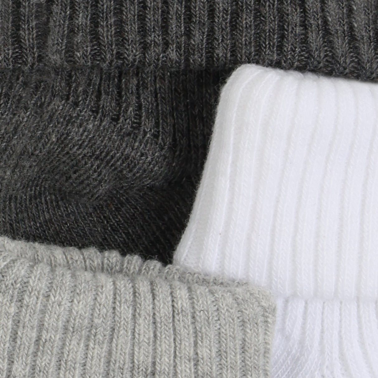 Minymo Light Grey Melange Baby 2X2 Rib Sock 3-Pack