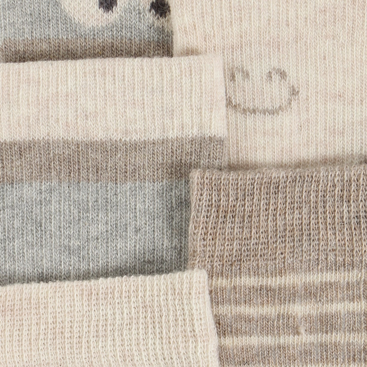 Minymo Light Grey Melange Socks W. Pattern 5-Pack