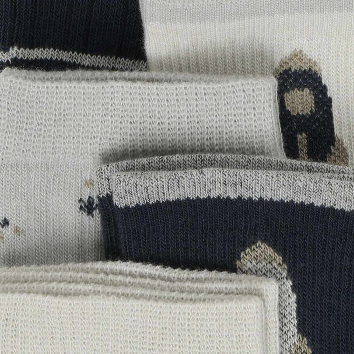 Minymo Willam Gray Socks W. Pattern 5-Pack