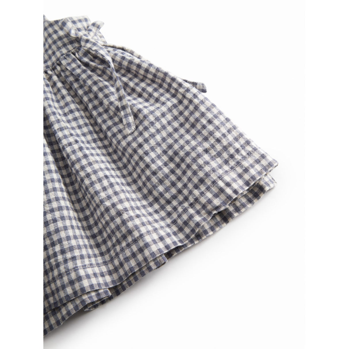 MarMar Cotton Linen Marine Check Tarame Top