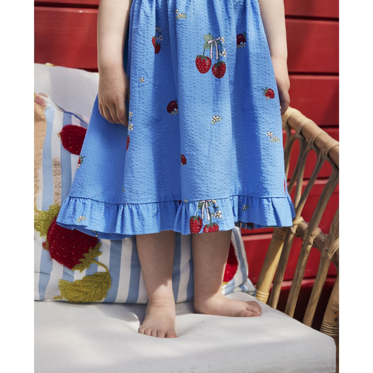 Fliink Marina Blue Aop Elma Strap Dress