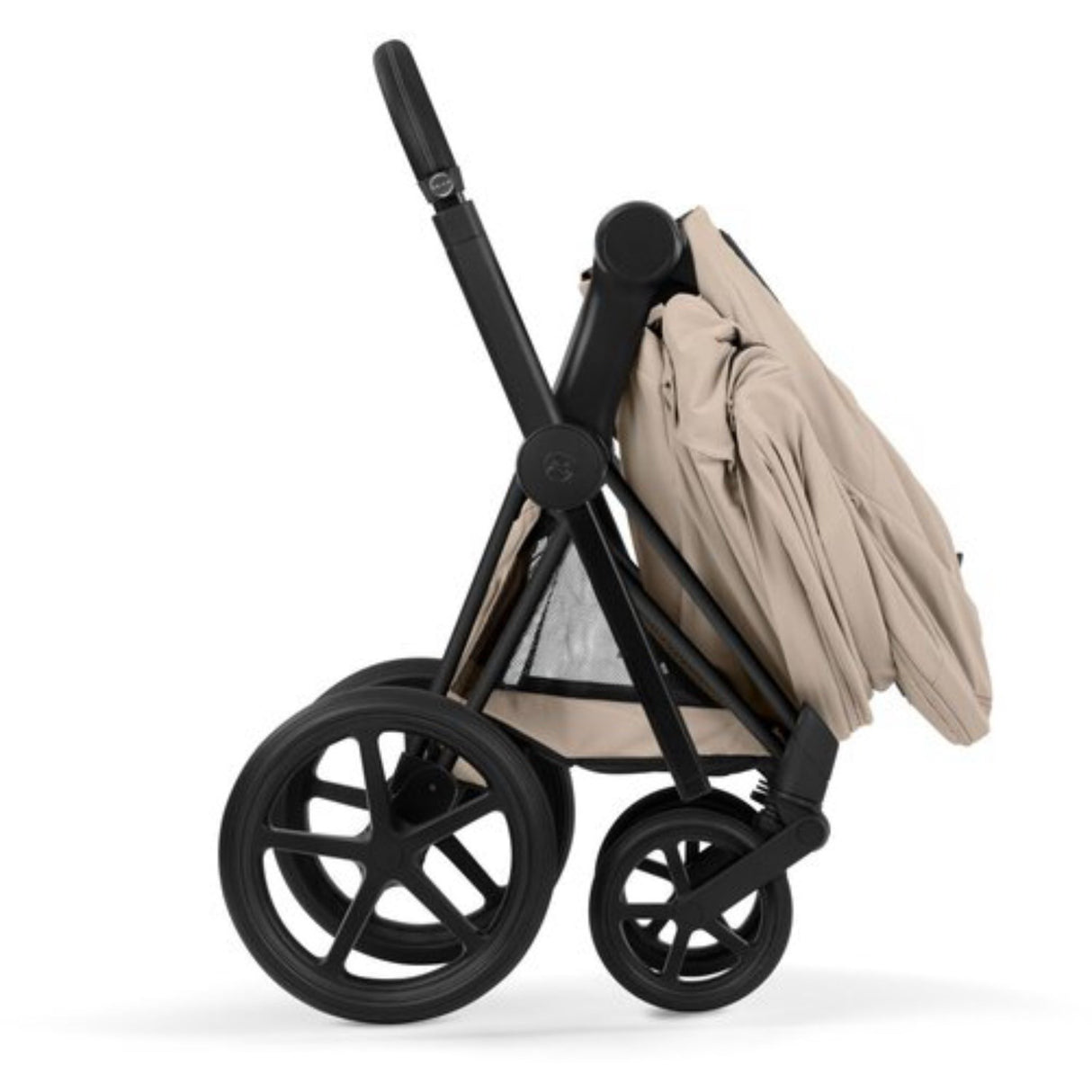 Cybex Cozy Beige/Beige Priam Comfort Matt Black Including Foldable Cot