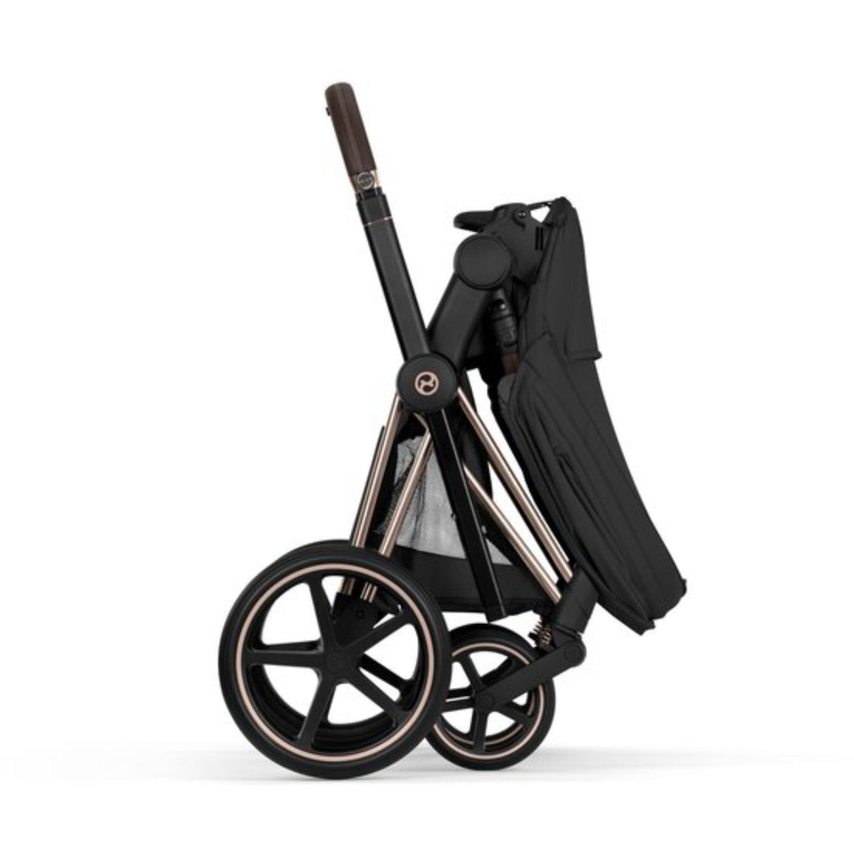Cybex Sepia Black/Black Priam Comfort Rosegold Including Foldable Cot