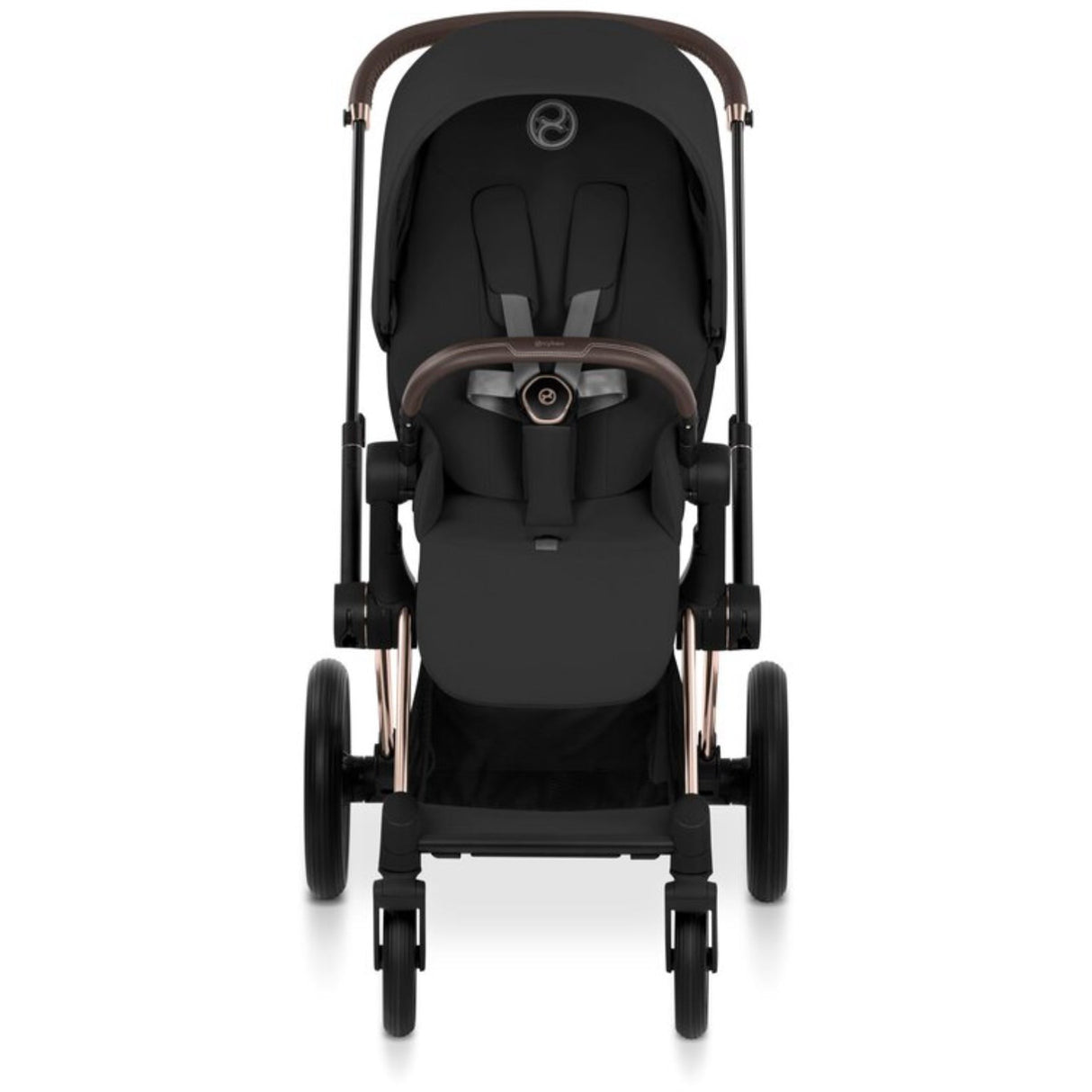 Cybex Sepia Black/Black Priam Comfort Rosegold Including Foldable Cot