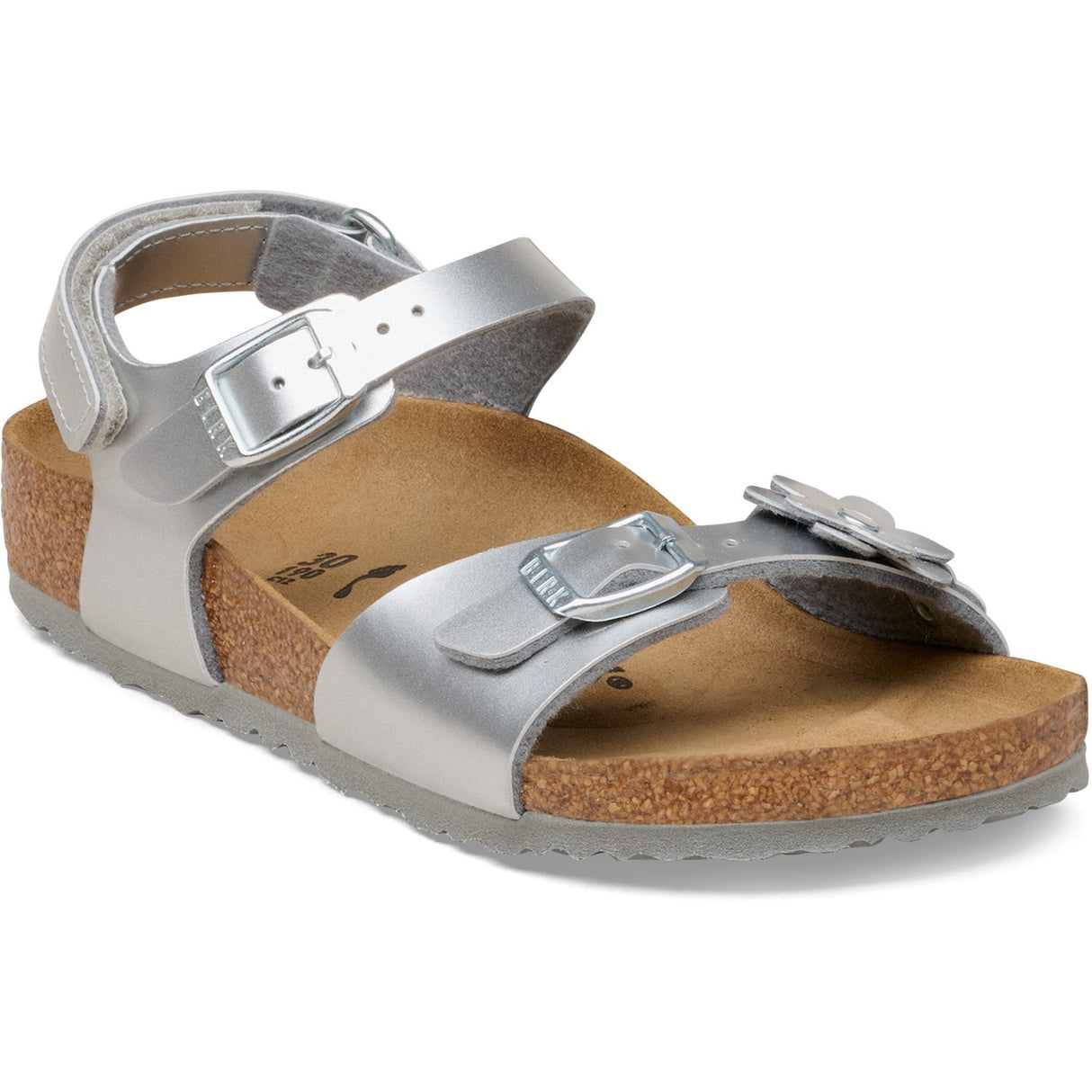 Birkenstock Silver Rio AS Kids Flowers BF