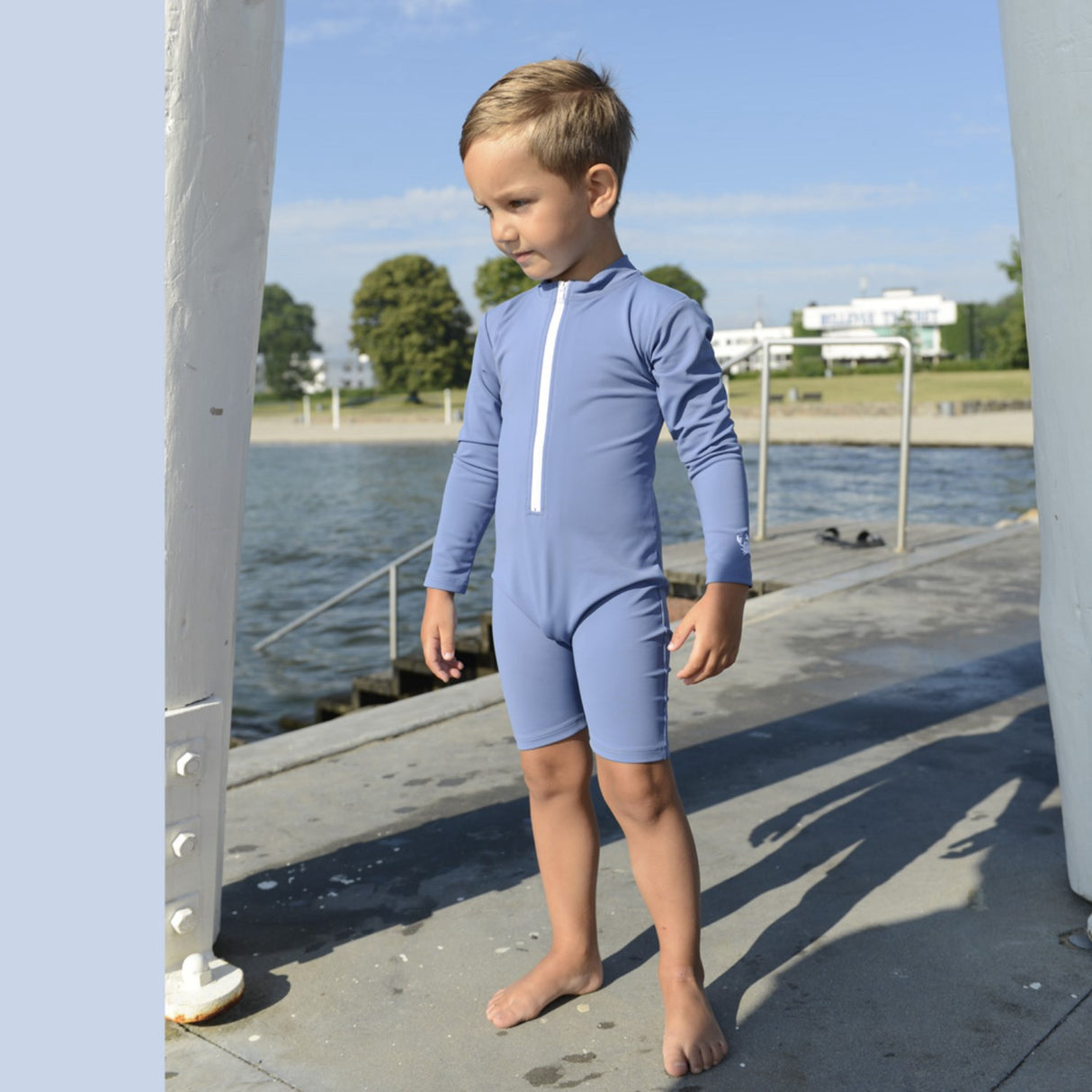 Petit Crabe Nordic Combi Sunsuit with Zipper