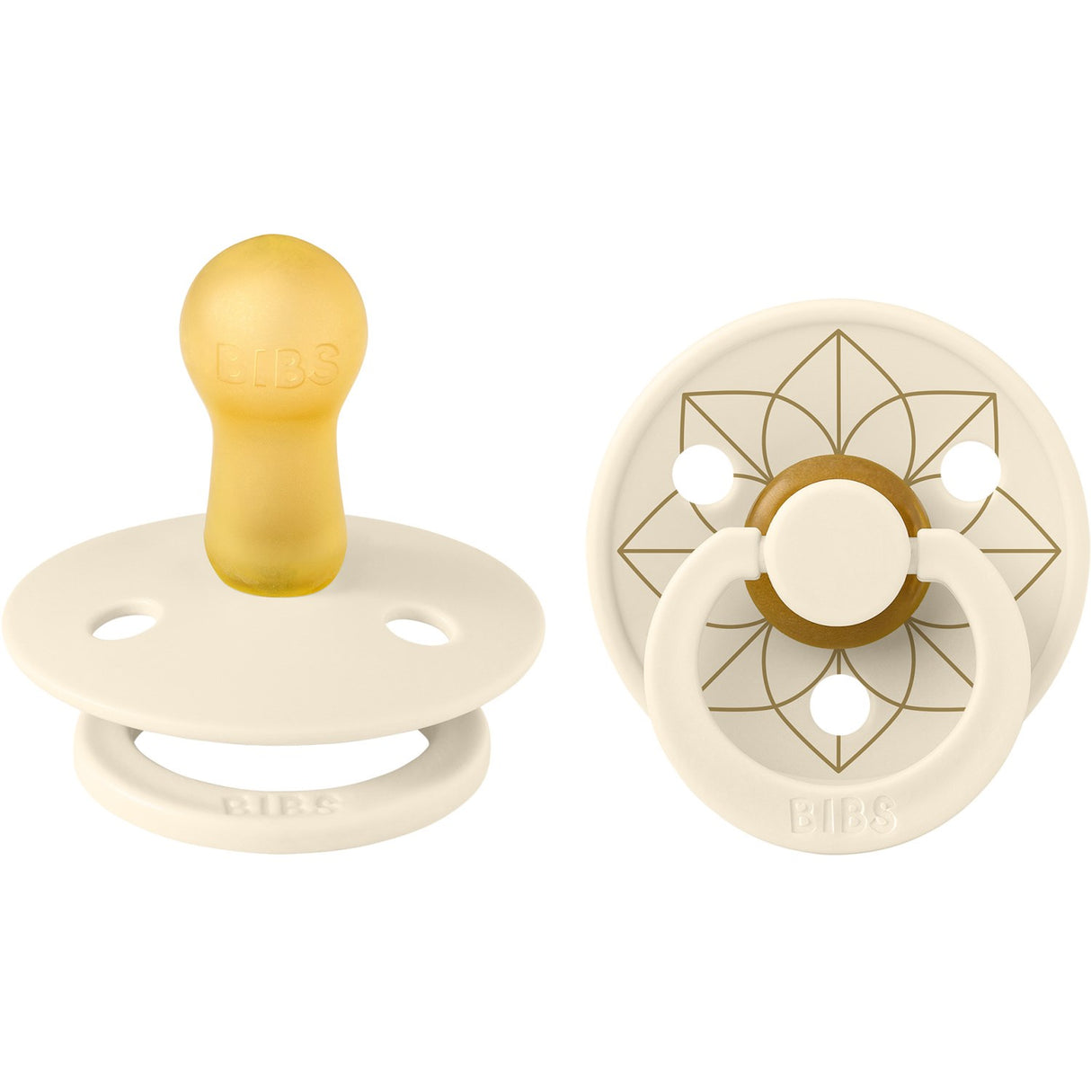 Bibs Ivory Gold Black Gold Pacifier Studio Colour 4 Pack Noor & Layl Latex