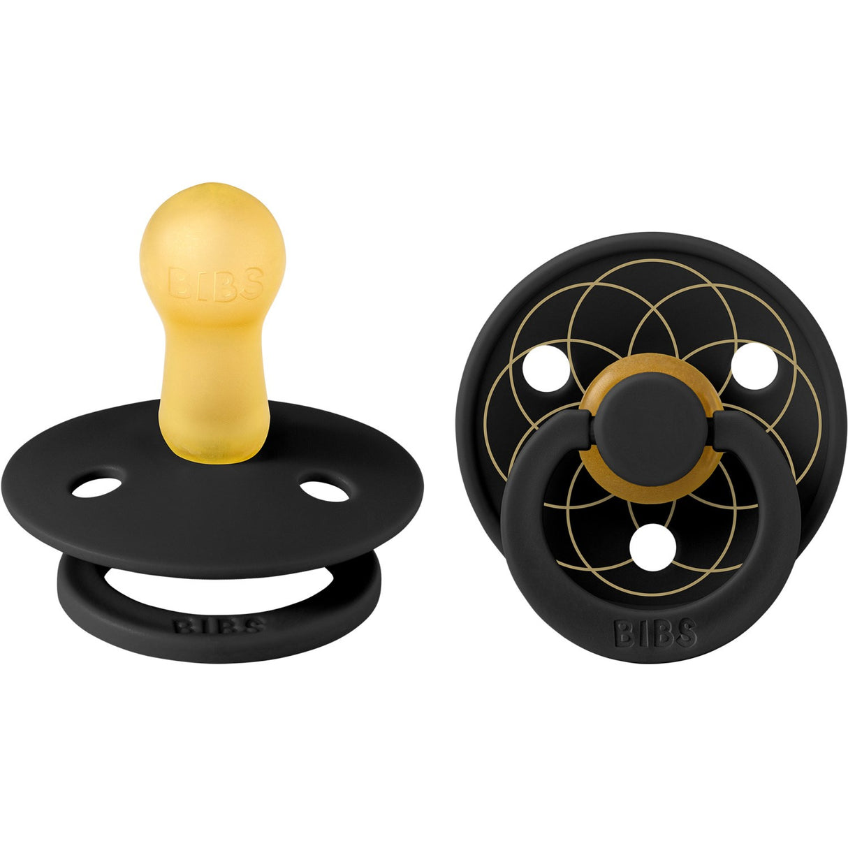 Bibs Ivory Gold Black Gold Pacifier Studio Colour 4 Pack Noor & Layl Latex