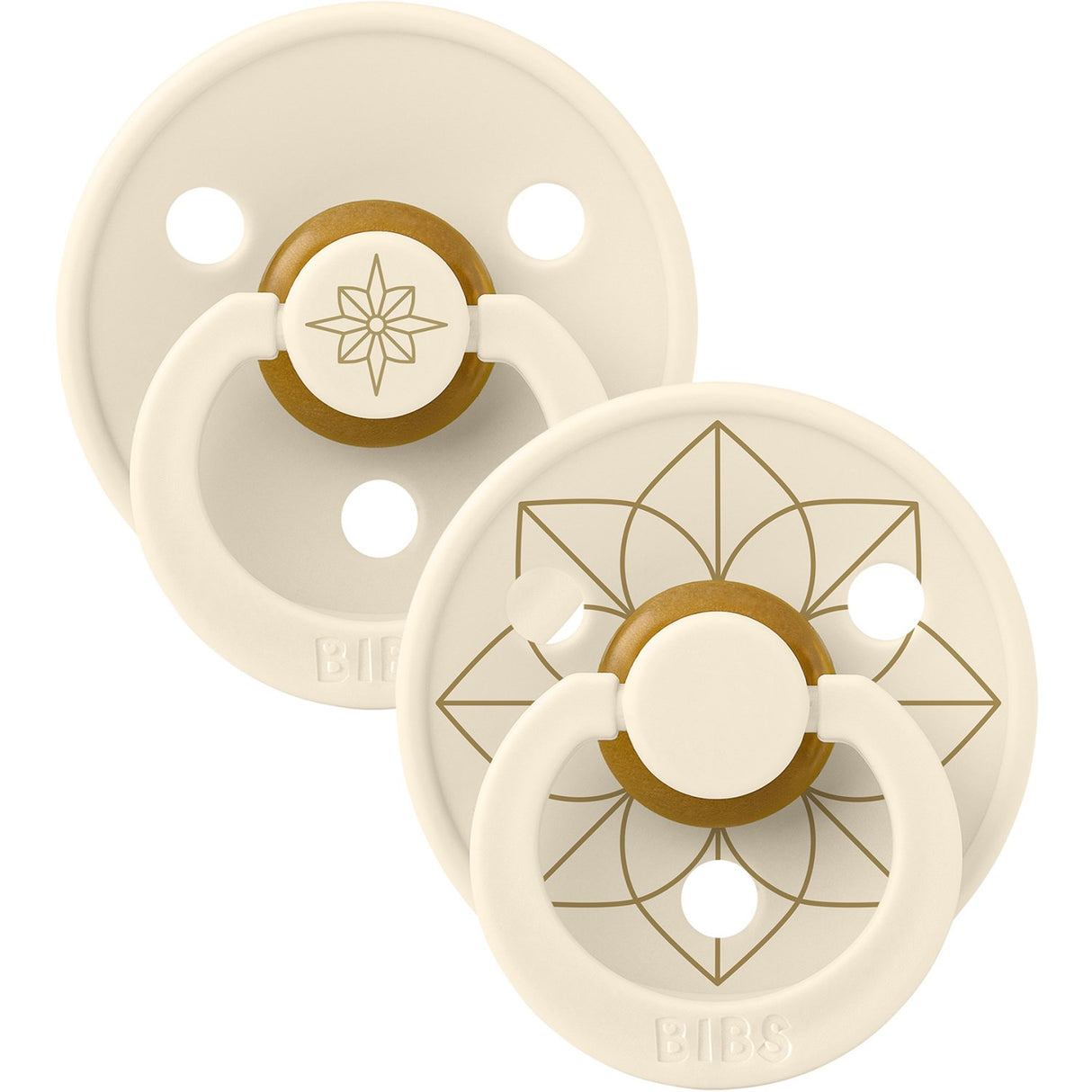 Bibs Ivory Gold Black Gold Pacifier Studio Colour 4 Pack Noor & Layl Latex