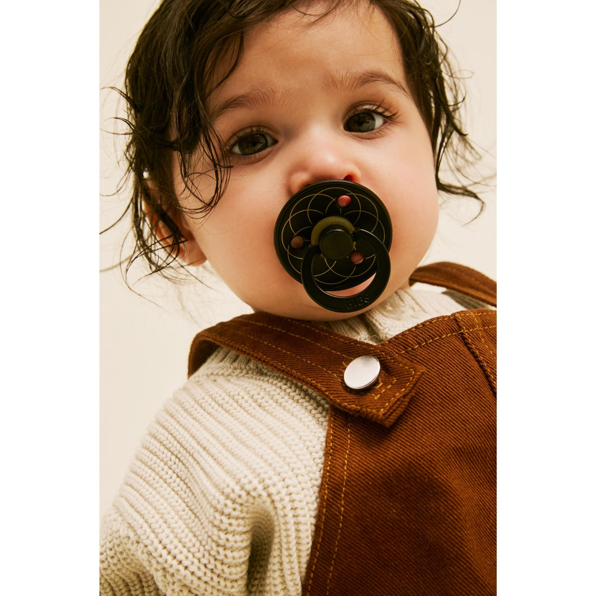 Bibs Black Gold Pacifier Studio Colour 2 Pack Layl Latex