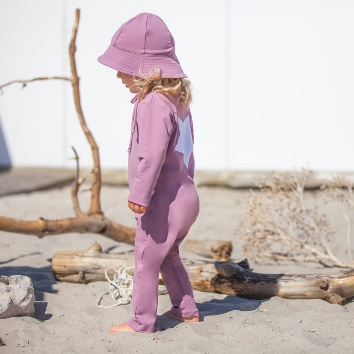 Petit Crabe Heather Lou Star Sunsuit L/S