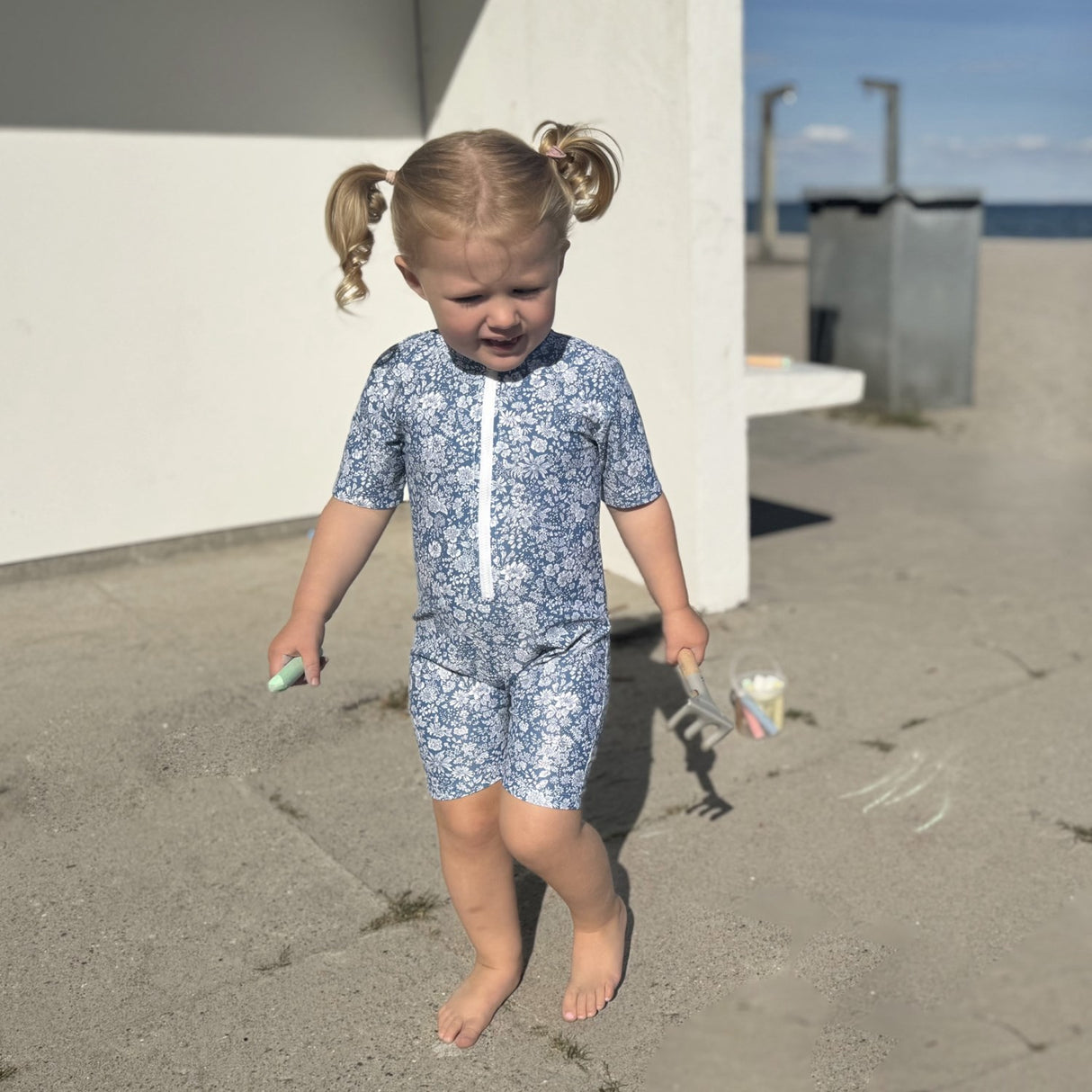 Petit Crabe Evening Sky (Made With Liberty© Fabric) Natsu Sunsuit S/S