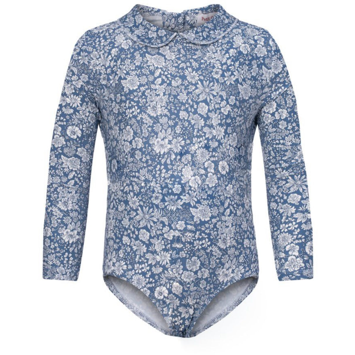 Petit Crabe Evening Sky (Made With Liberty© Fabric) Peeter Pan Swimsuit L/S