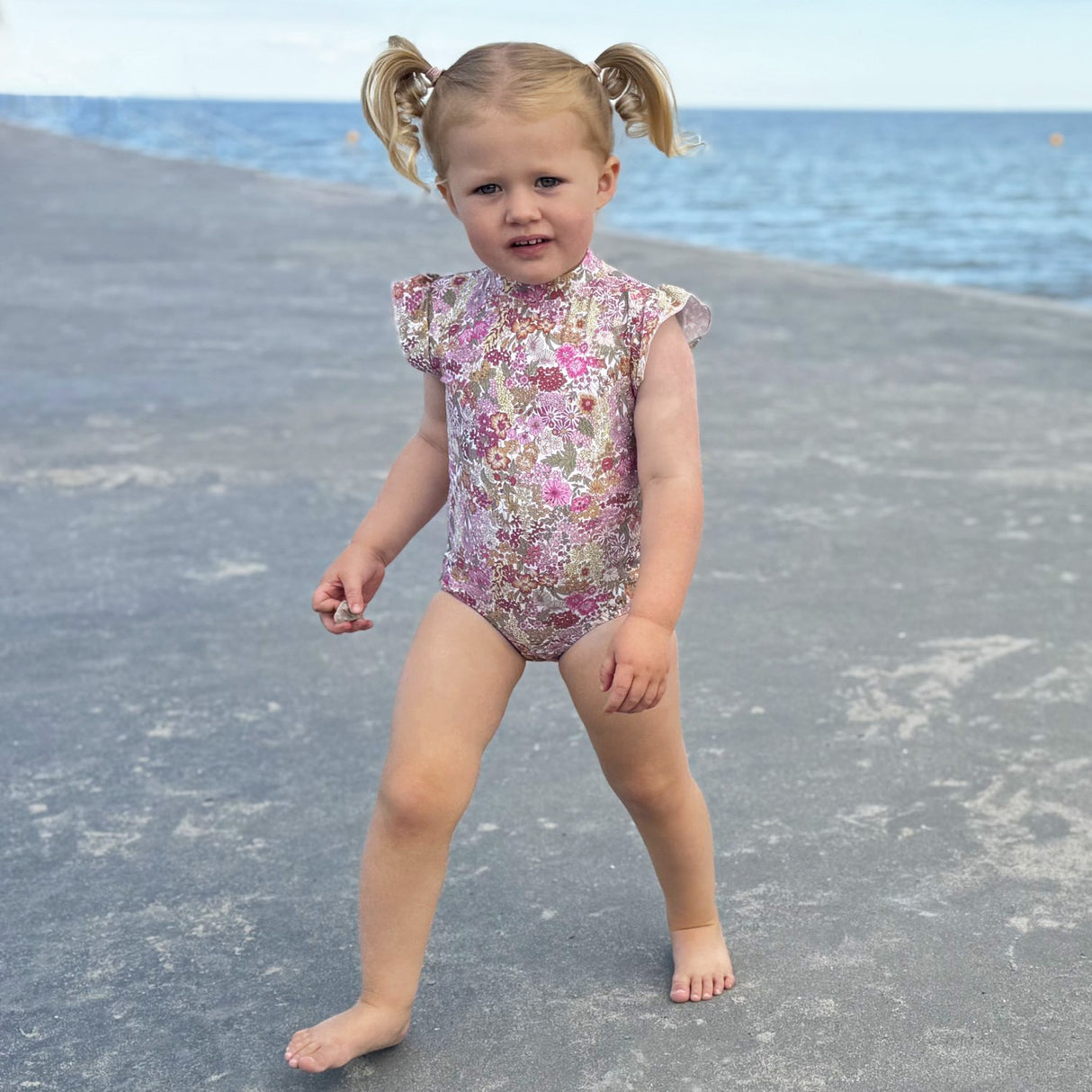 Petit Crabe Margaret Annie (Made With Liberty© Fabric) Beaa Swimsuit S/S