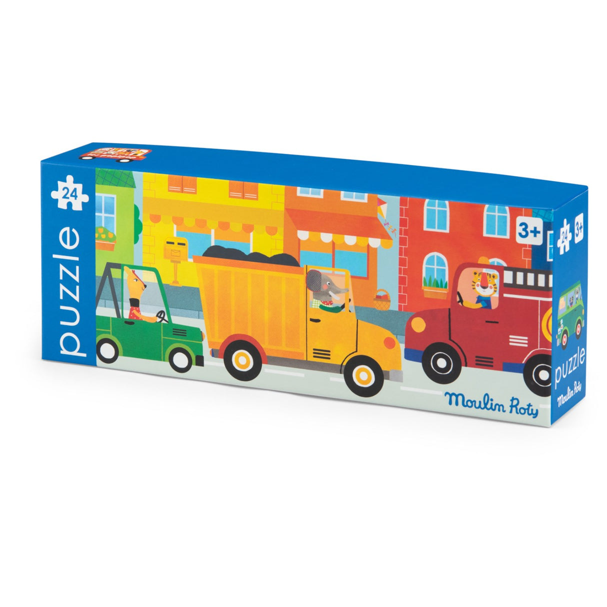 Moulin Roty Jigsaw Puzzle 24 Brk - Cars - Les Popipop