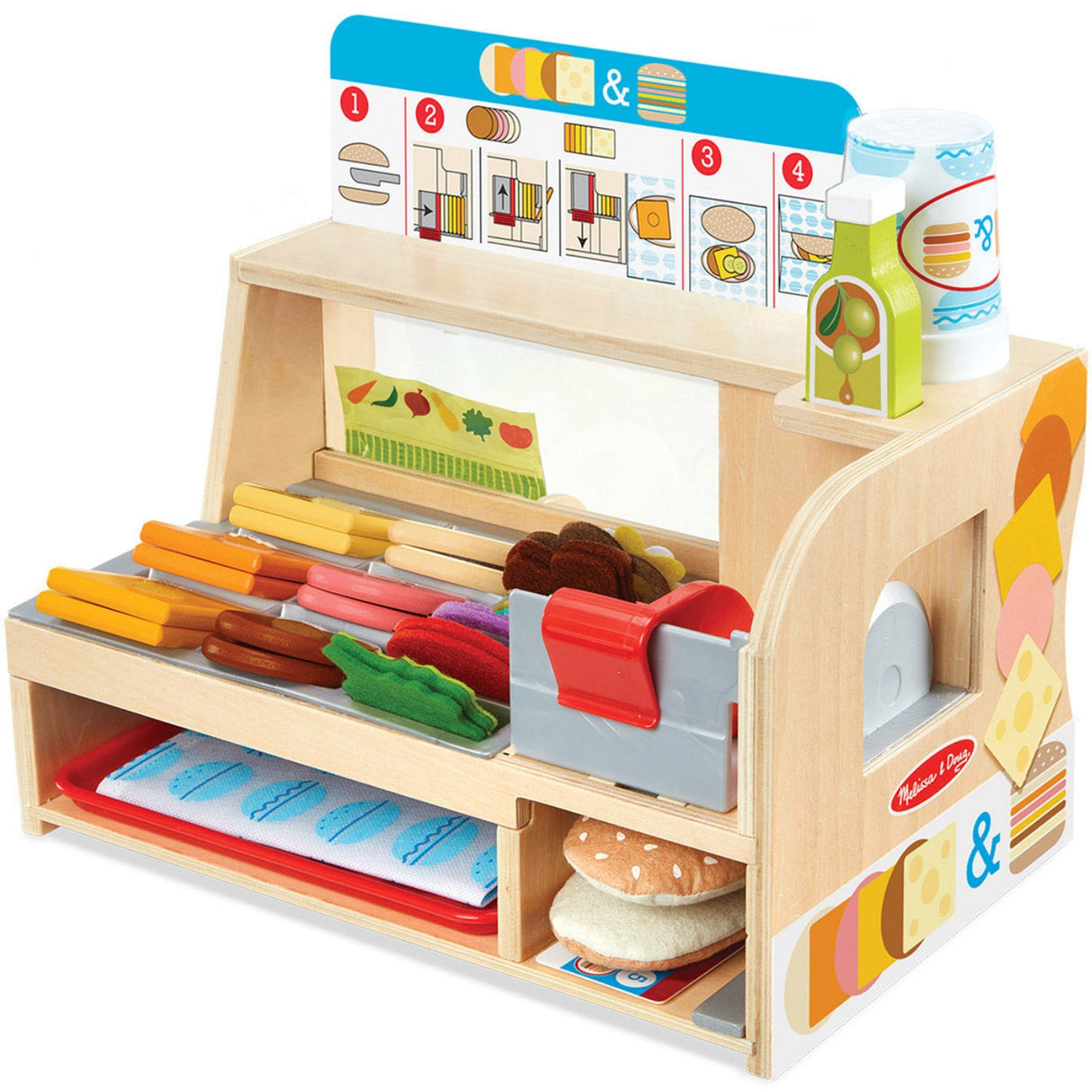 Melissa & Doug Multifarvet Sandwich-Disk Set With 52 Dele