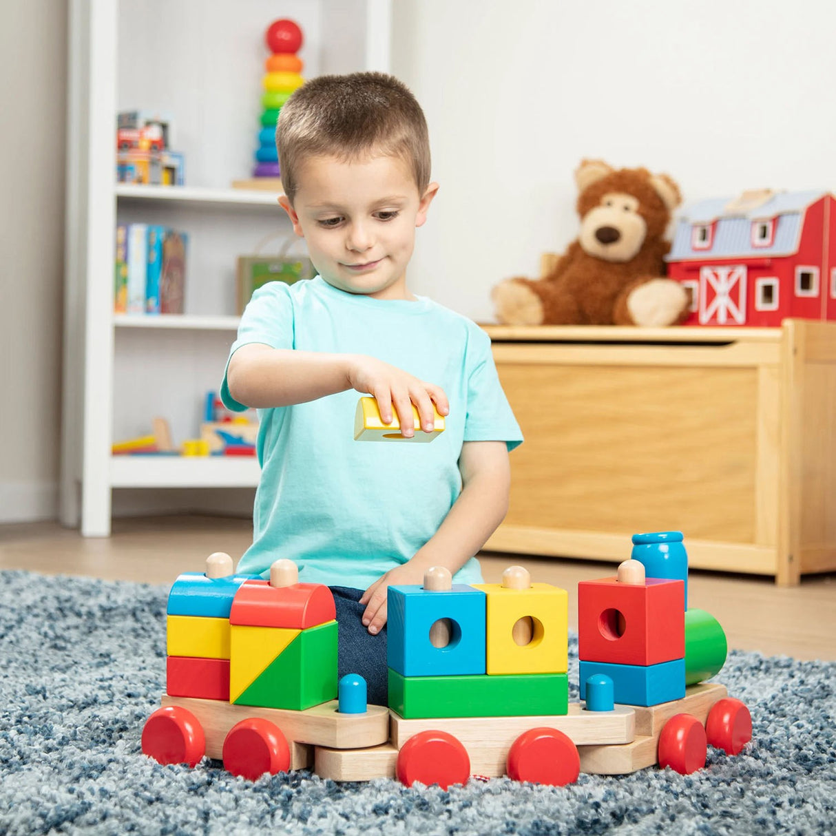 Melissa & Doug Multifarvet Toy - Tog For Stabling