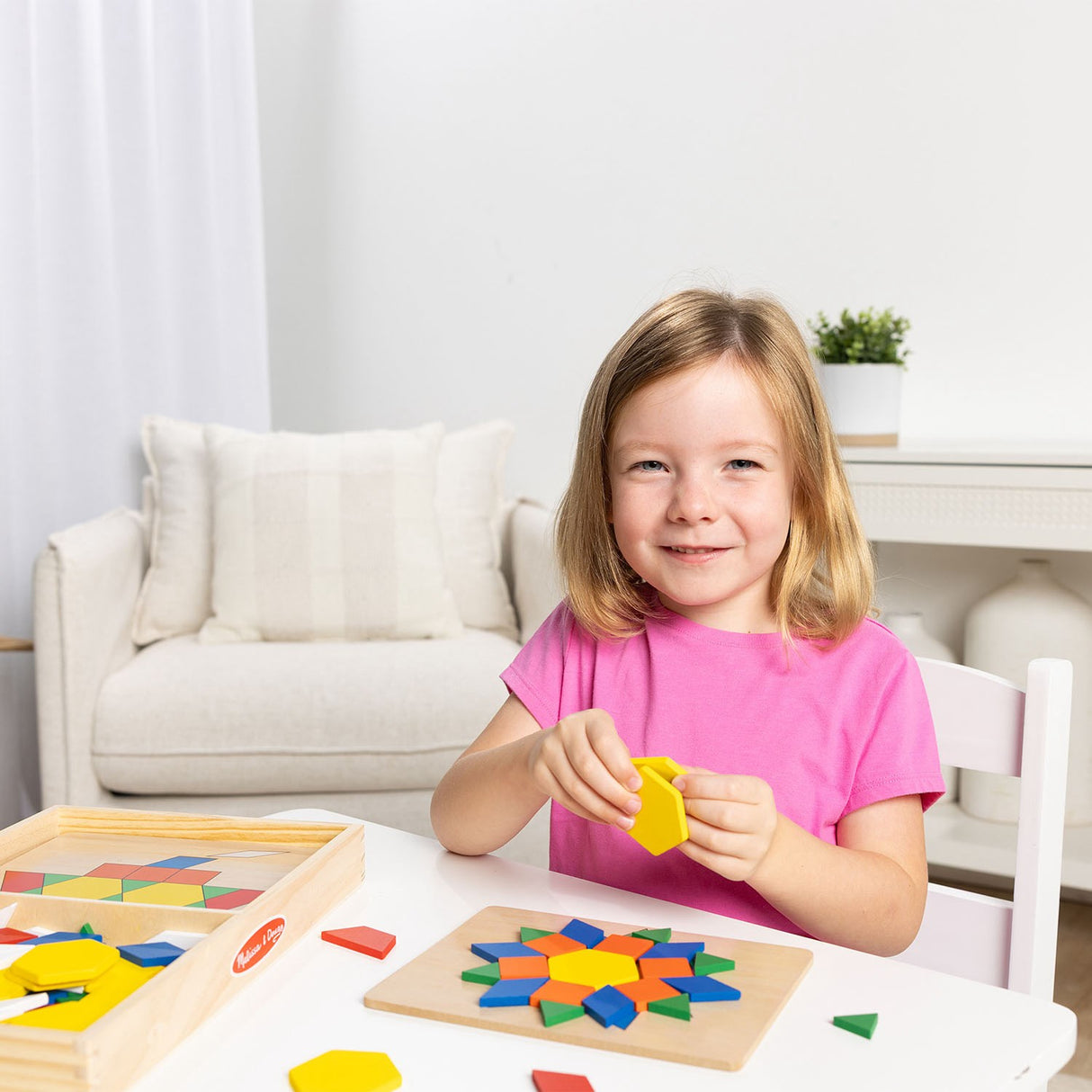 Melissa & Doug Multifarvet Mønster-Leg - Wood - Set With Blocks Og Plader