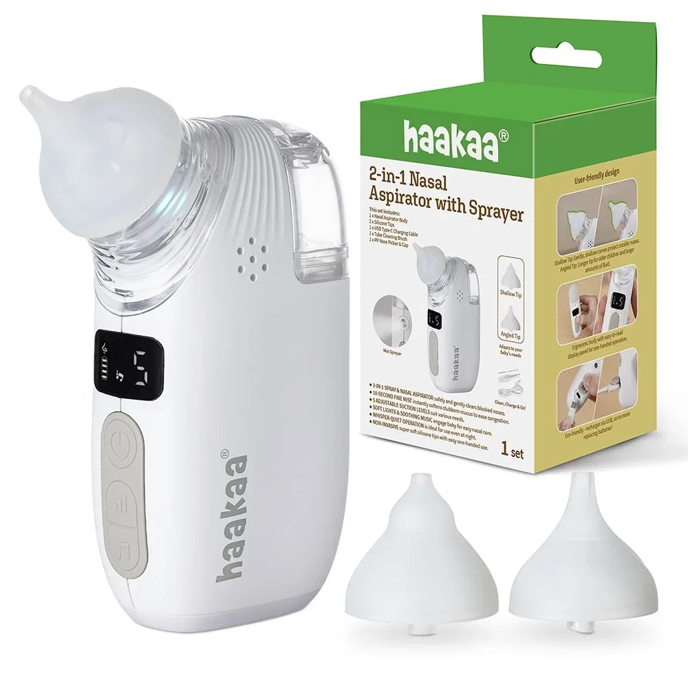 Haakaa 2-in-1 nasal aspirator with spray