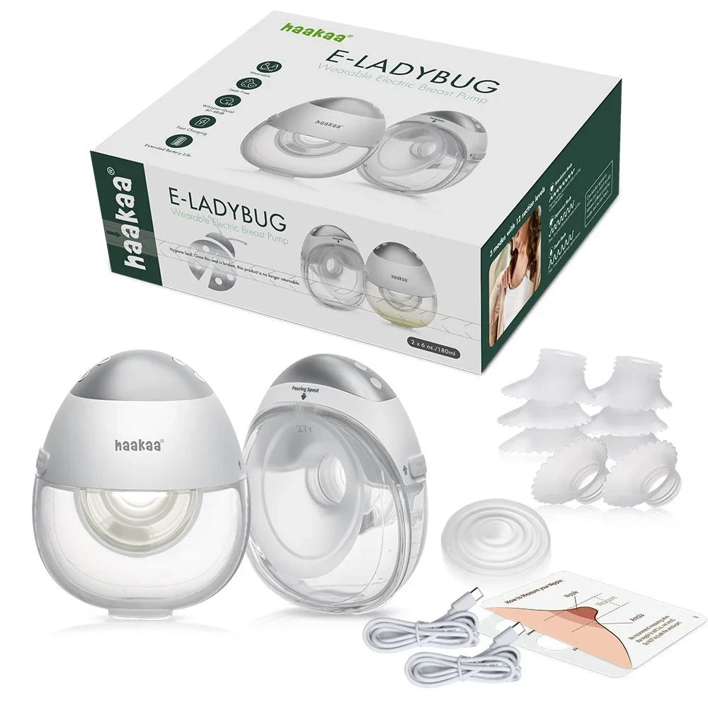 Haakaa E-Ladybug Wearable Electric Breast Pump - 2Pc