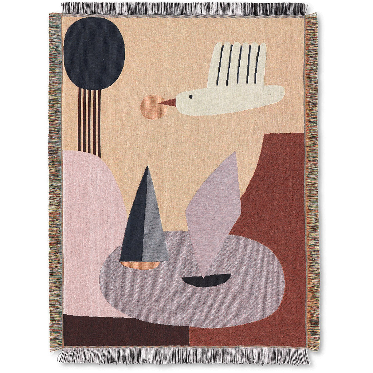 Ferm Living Multi Bird Tapestry Blanket