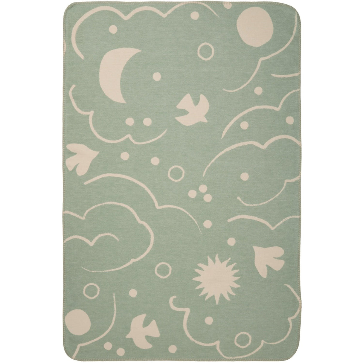 Ferm Living Tea Green/Parchment Skye Blanket