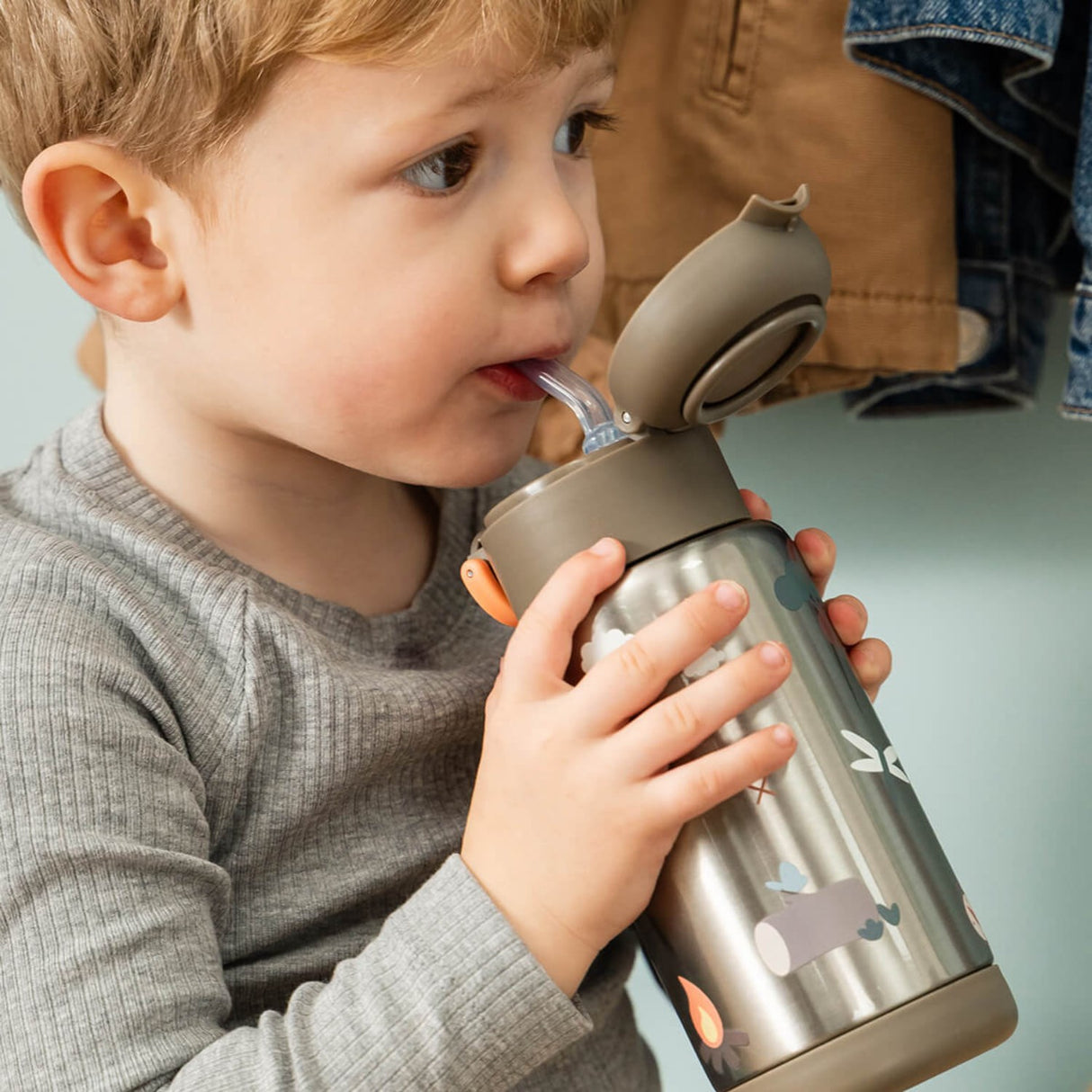 DonebyDeer Sand Tiny Trails Insulated Straw Bottle