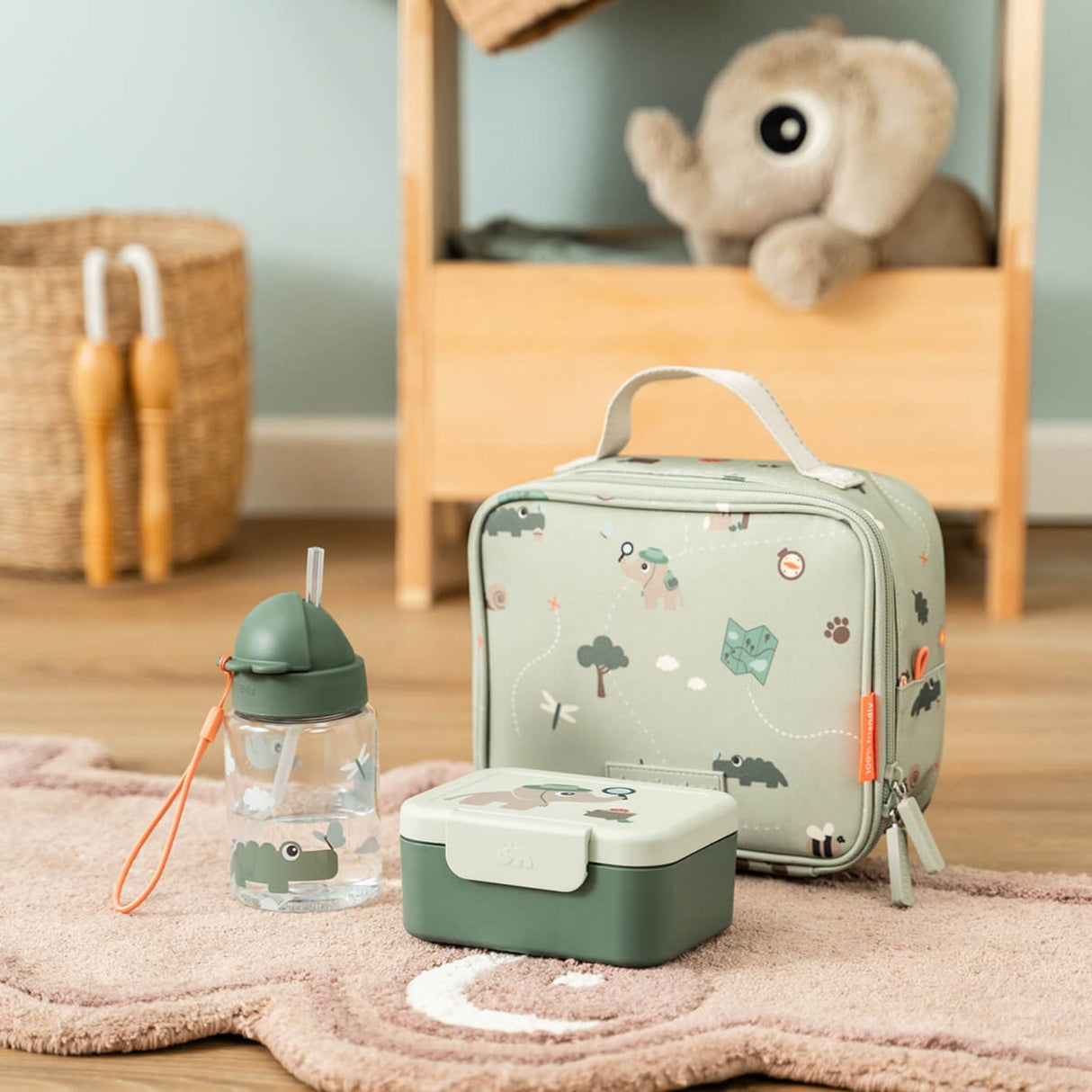 DonebyDeer Green Tiny Trails Straw Bottle