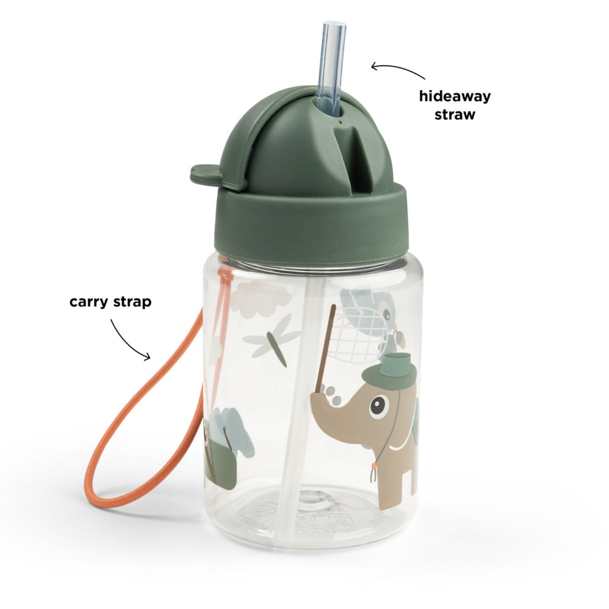 DonebyDeer Green Tiny Trails Straw Bottle