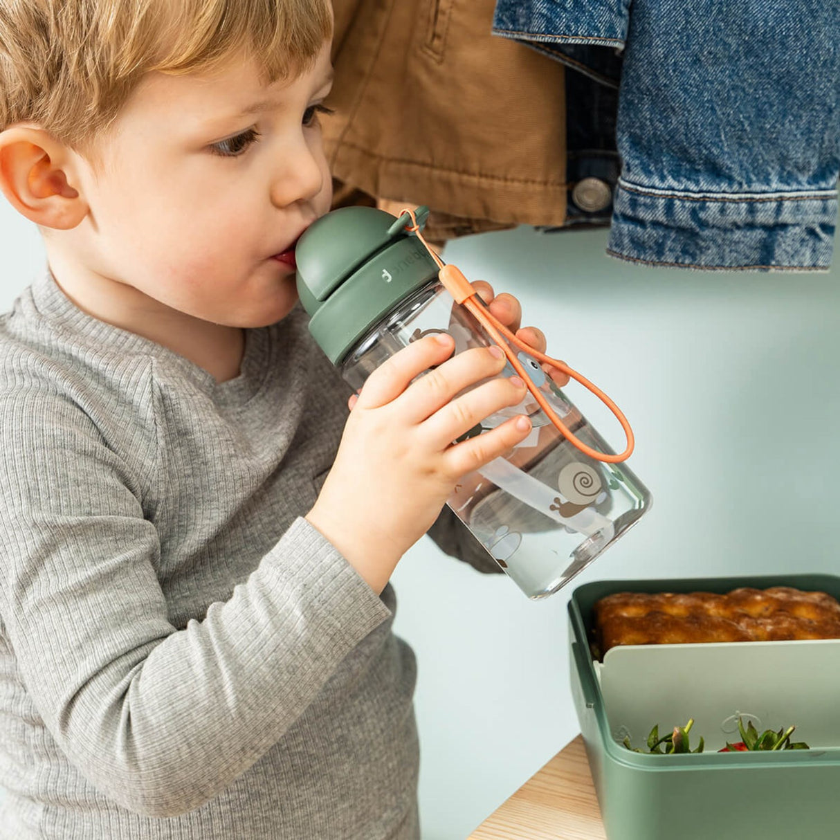 DonebyDeer Green Tiny Trails Straw Bottle