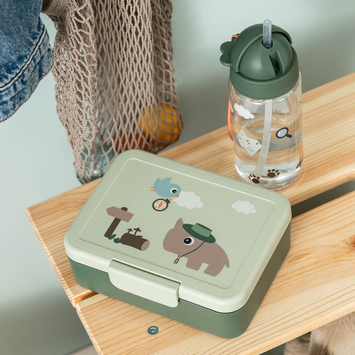 DonebyDeer Green Tiny Trails Straw Bottle