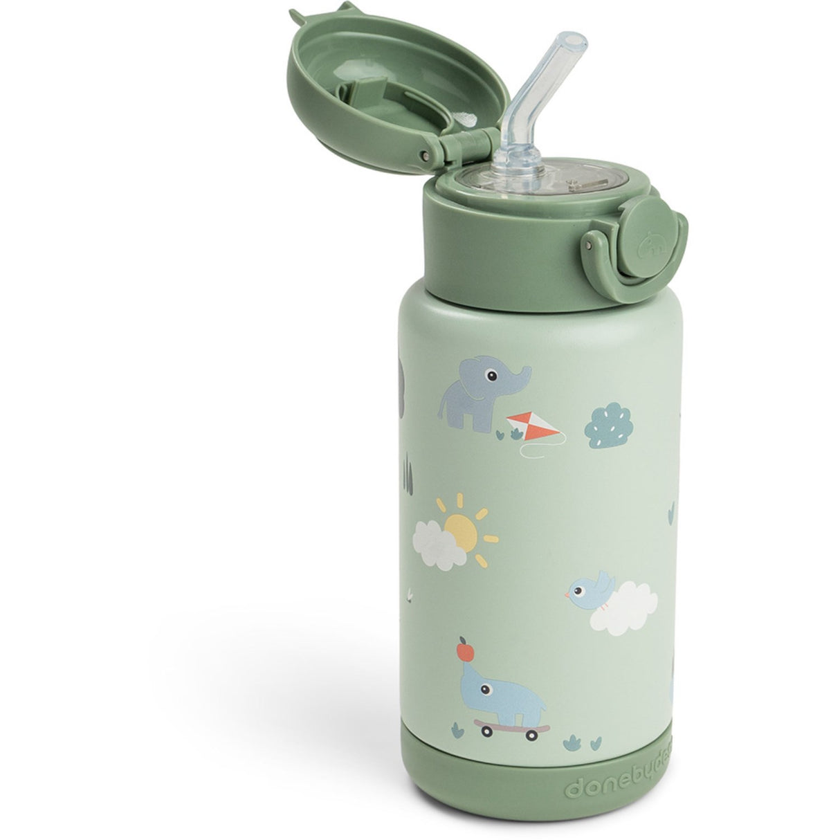 DonebyDeer Green Playground Insulated Straw Bottle