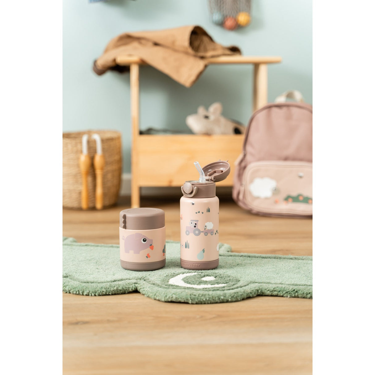 DonebyDeer Powder Tiny Farm Insulated Straw Bottle